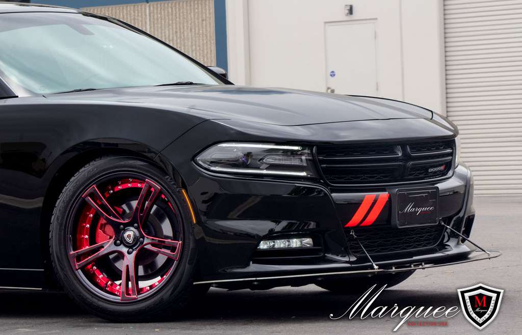2018 Dodge Charger with M3247 Gloss Black Red Milled/Red Inner