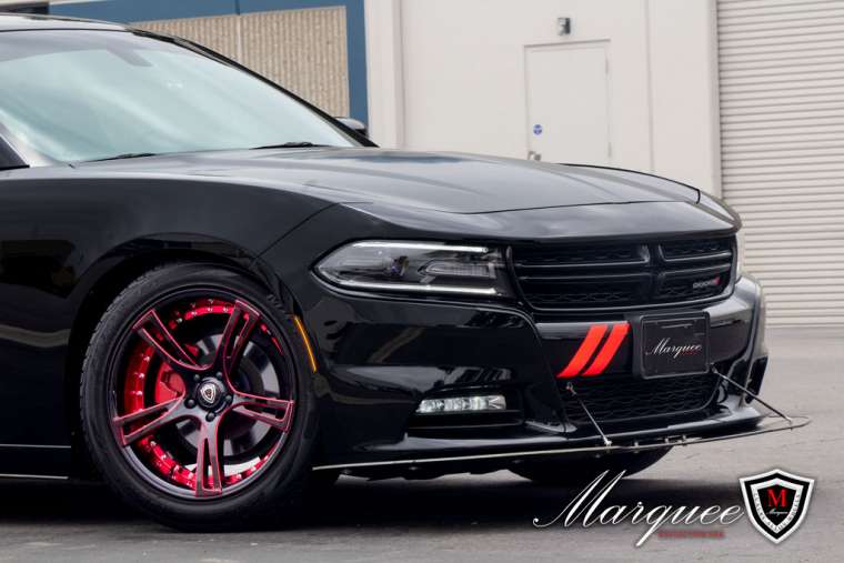 2018 Dodge Charger with M3247 Gloss Black Red Milled/Red Inner