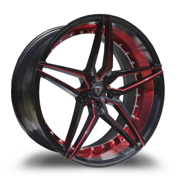 M3259 G.BLACK RED MILLED/RED INNER